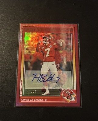 2024 Score Signature Autograph /20 Red HARRISON BUTKER #140 Kansas City Chiefs