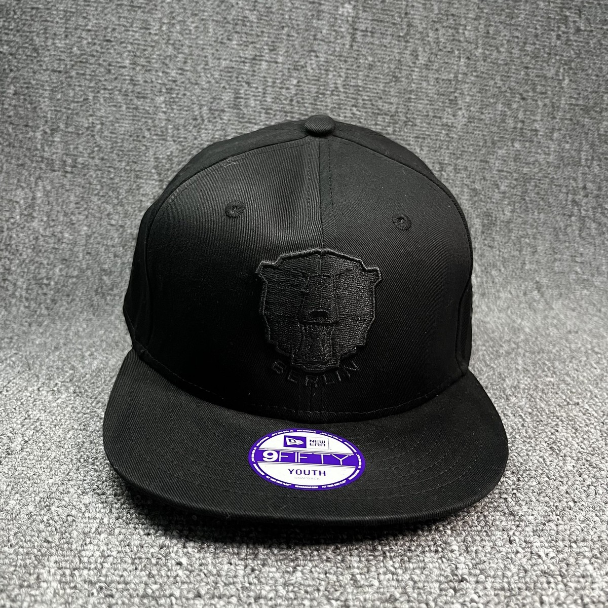 New Era 9FIFTY Youth Berlin Bear Snapback Cap JustFitteds Exclusive Black Hat