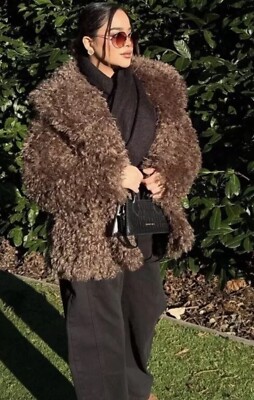 Faux Fur Short Coat ブラウン ZARA ZW COLLECTION FAUX FUR SHORT COAT CHOCOLATE FW24/25 SIZES