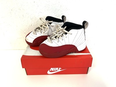 Nike Air Jordan 12 Retro Cherry Red White 850000-116 Toddler Baby  