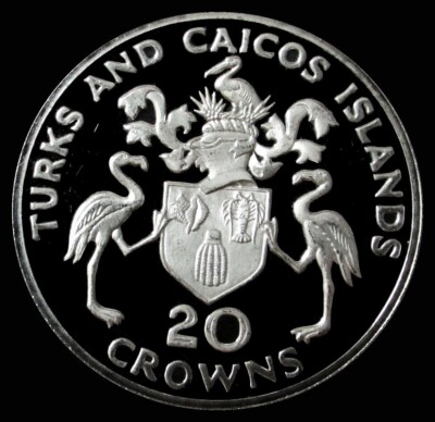 1976年 英領タークスカイコス諸島20クラウン タークス・カイコス諸島