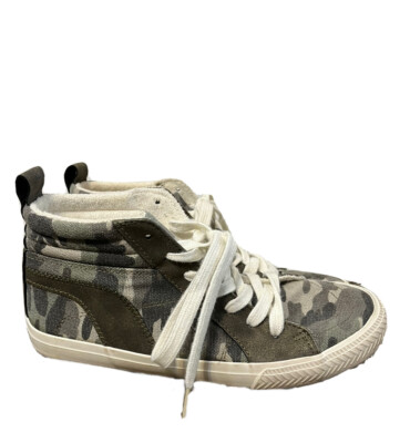 Maurices Green Camouflage High Top Athletic Shoes Womens Size