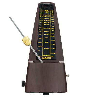 LEKATO Mechanical Metronome for Piano Guitar Bass Drum Ukulele Violin Cello Saxophone Trumpet and All Instruments - Visualized Tempo & Beat - Accent Bell (Lockable), Classical Shape, High Precision