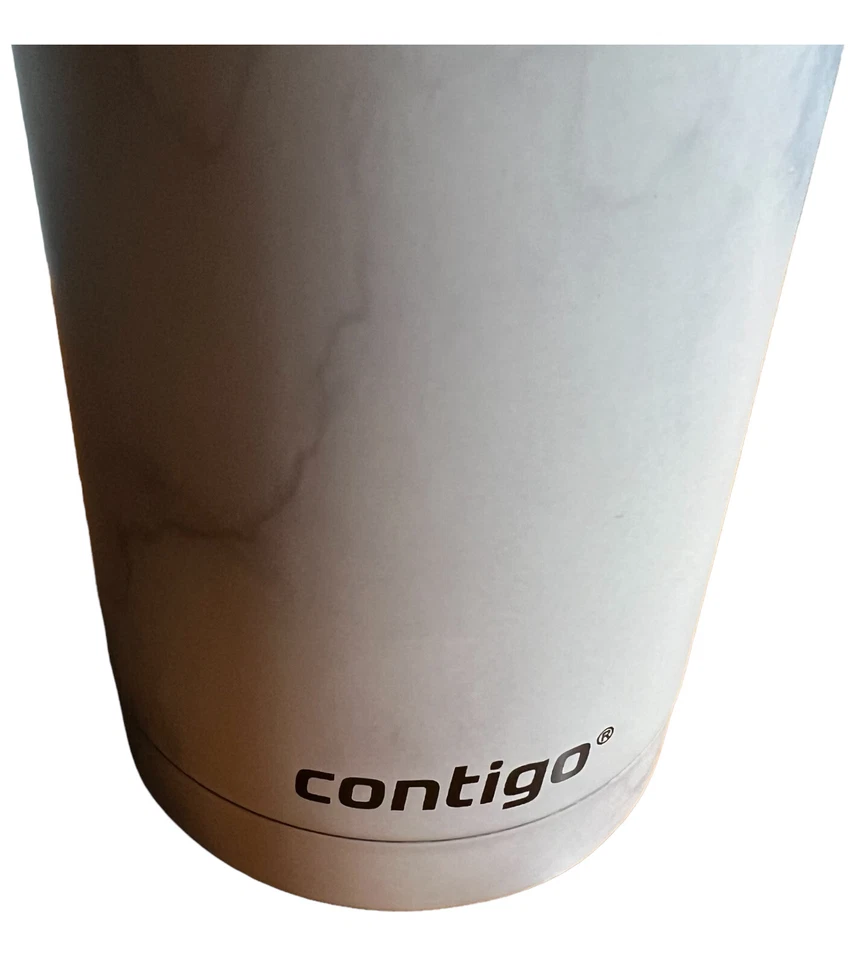 Taza de viaje Contigo Couture SnapSeal aislada de acero inoxidable, 16 oz mármol blanco Foto 2 de 4