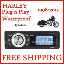 AQUATIC AV HARLEY ROAD GLIDE FACTORY RADIO REPLACEMENT With BLUETOOTH STEREO 