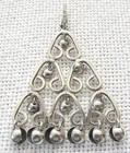 Scandinavian vintage modernist silver sterling 925 S pendant with charms, signed