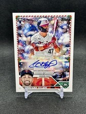 2023 Topps Holiday Edouard Julien Rookie RC Auto #/300 Twins #HAC-EJ