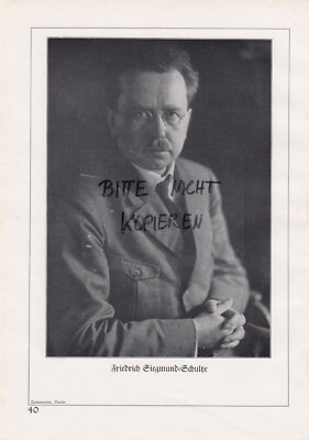 Picture document 1930, portrait Prof. Dr. theol. Friedrich Wilhelm Siegmund-Schultze