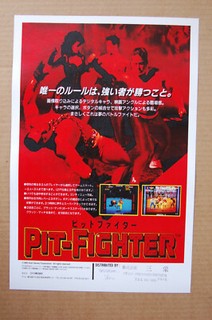 Pit Fighter Arcade Flyer Video Game promotional poster