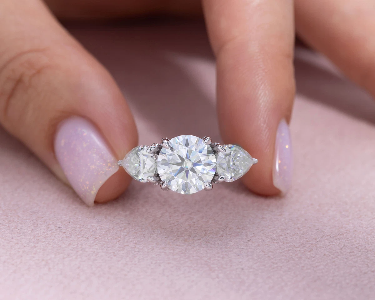 Ebay moissanite on sale engagement rings