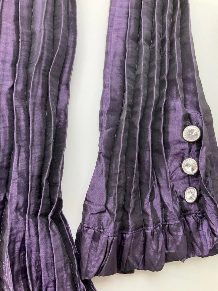 Blusa vintage Y2K Agora talla mediana púrpura arrugado volantes hadas caprichoso Foto 2 de 4