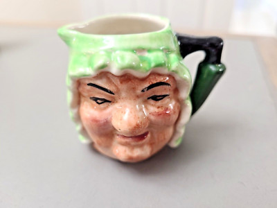 Miniature Vintage Artone Hand Painted English Character  Toby Jug  Double Face