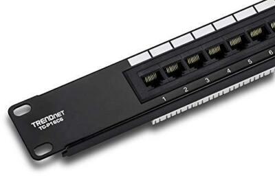 TRENDnet 16-Port Cat6 Unshielded Patch Panel, TC-P16C6, Wallmount or Rackmount,