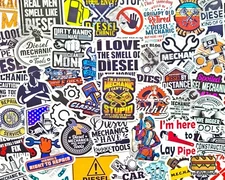 50 pcs "Diesel Mechanic" Sticker Pack Handyman Gift Truck Garage Toolbox Sticker