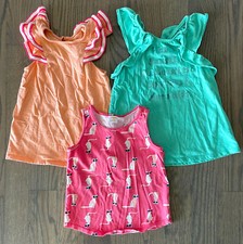 Girl's Cat Jack Gymboree Ruffle Sleeveless Tank Top Shirt Lot S Small 5 6