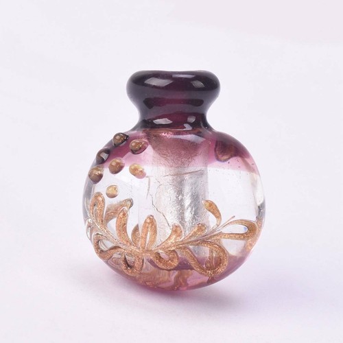 Colgante de botella de aceite esencial de vidrio perfumado con lámpara redonda hecha a mano 29x24 mm - Imagen 11 de 11