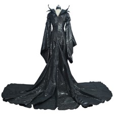 Maleficent Deluxe Evil Queen Adults Cosplay Costume Fancy Dress Halloween HOT