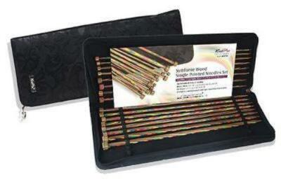 KnitPro ''Symfonie'' Wood Single Pointed Knitting Needle Set (Dif. Sizes)