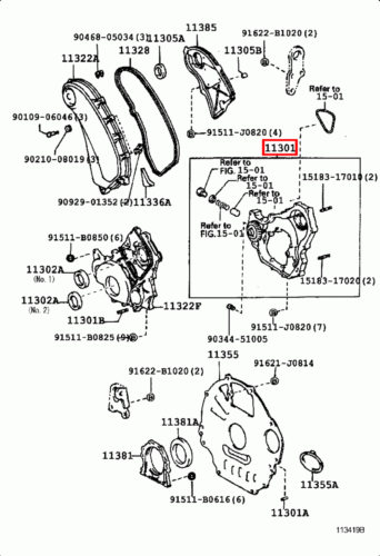 Genuine LandCruiser 100 80 Series 1HD FT 1HD T Timing Gear Cover Case Oil Pump - Picture 17 of 17