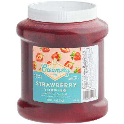  Creamery Ave. Strawberry Dessert / Sundae Topping 1/2 Gallon