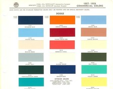 1957 1958 Dodge Swepside Panel Power Wagon Pickup Truck Paint Chips Sheet Ppg 1957 1958 Dodge Swepside Panel Power Wagon Pickup Truck Paint Chips Sheet Ppg