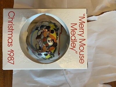 1987 Merry Mouse Medley Schmid Collectors Christmas Ornament Walt Disney's N
