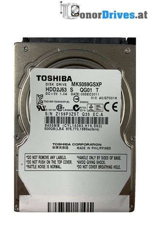 Toshiba -MK5059GSXP - 500 GB - SATA - PCB G002825A *