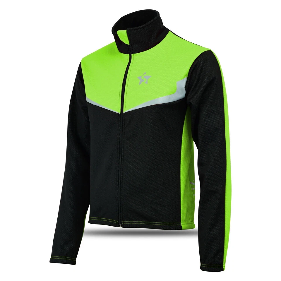 Cycling Winter Jacket Thermal Fleece Long Sleeve Bike Wind Breaker Unisex Adult - Image 2 of 4