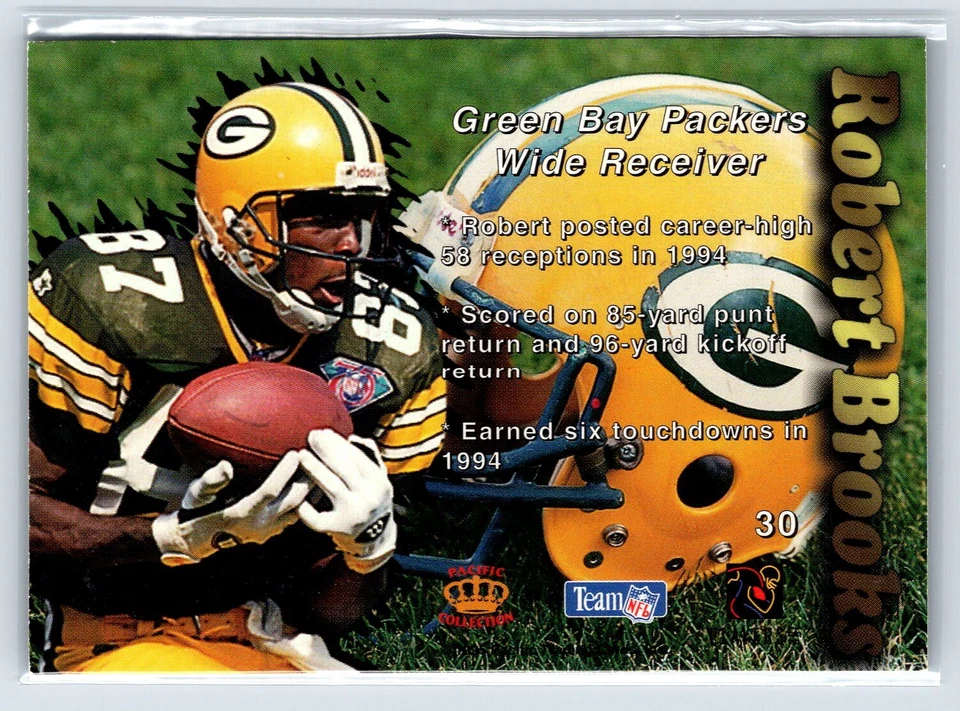 1995 Pacific Prisms #30 Robert Brooks - Image 2 of 2