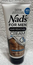 Nad's for Men, Hair Removal Cream, 3 minute Fast Action Painless & Effective-NEW