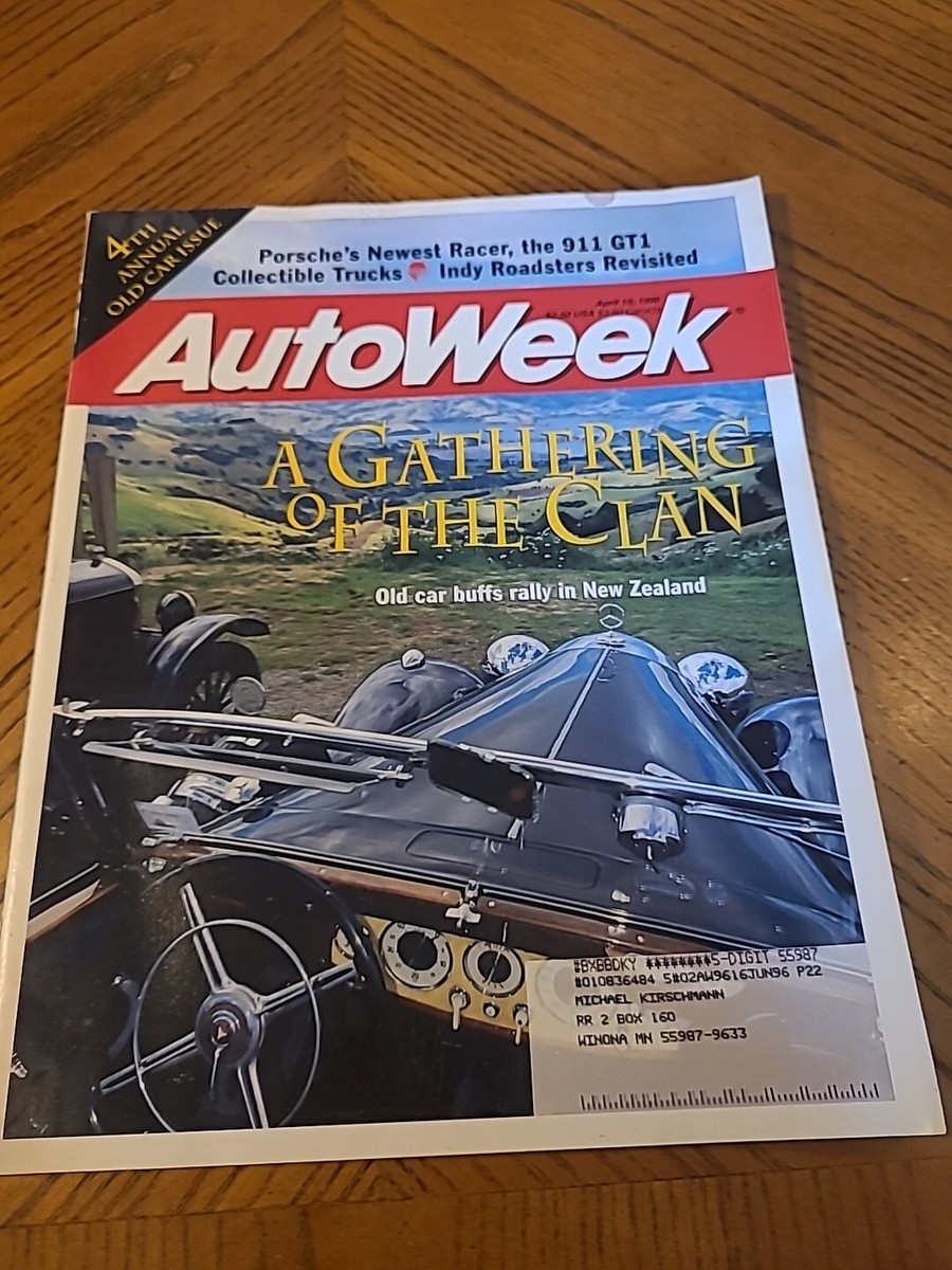 Autoweek Magazine April 15 1996 1912 Mercedes Model 14/35 Cardan PORSCHE  911 GT1 | eBay