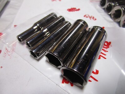 CRAFTSMAN 1/4'' Drive  6 Point SAE Deep Sockets 3/16 7/32 9/32 1/2 and 9/16''