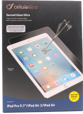 Cellularline Second Glass Ultra iPad Pro 9.7'' Air 2 Display Schutz Folie 483