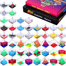 48 Pieces Brain Teaser Puzzles Cubes mini Puzzle Party Favors Goodie Bags Stu...