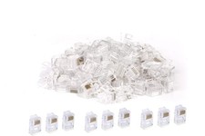 100 Pack RJ11/RJ12 6P6C Modular Telephone Cord Connector Adapter Crimp 6P6C 