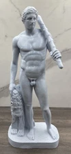 GREEK SCULPTURE LANSDOWNE HERCULES 14.4 INCH/365 MM, MUSEUM REPRODUCTION