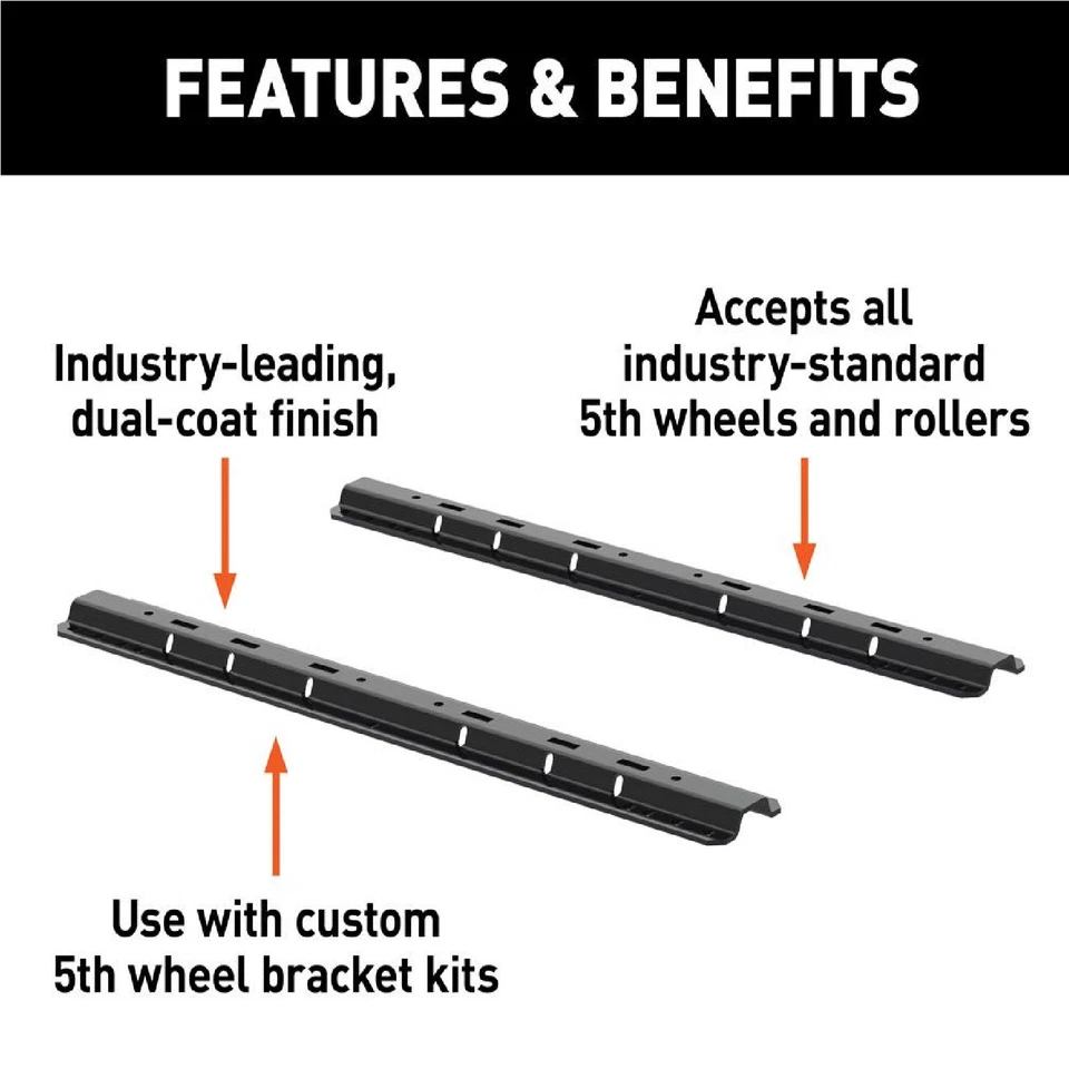 CURT 16204 FIFTH WHEEL BASE RAILS UNIVERSAL Foto 3 de 4