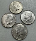 Kennedy Half Dollar Clad Lot of 4, 1967, Circulated, 40% Silver #12