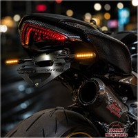Motorrad LED Mini Blinker Blade Laufeffekt Lauflicht Sequentiell Schwarz GetöNt