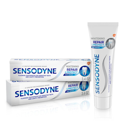 Repair and Protect Whitening Sensitive Toothpaste, Mint Flavor, 3.4 Oz, 2 Pack, 