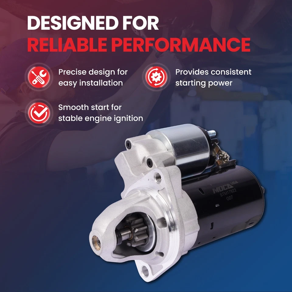 Starter Motor for BMW 128i 325i 330xi 335i X3 X6 740i 528i 1.1KW 12V 9T 17922N Foto 2 de 4