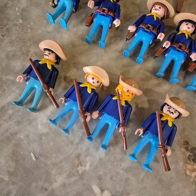 PLAYMOBIL WESTERN - soldat cavalerie nordiste a cheval - (set 3485) EUR