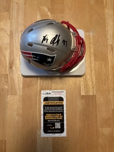 Rob Gronkowski New England Patriots Autographed Signed Mini Helmet Gronk JSA COA