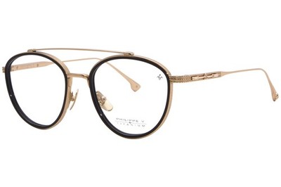 Philippe-V X35 041 Eyeglasses Gold Full Rim Pilot 53mm