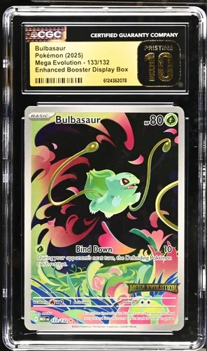2025 POKEMON MEGA EVOLUTION #133 BULBASAUR STAMPED CGC PRISTINE 10