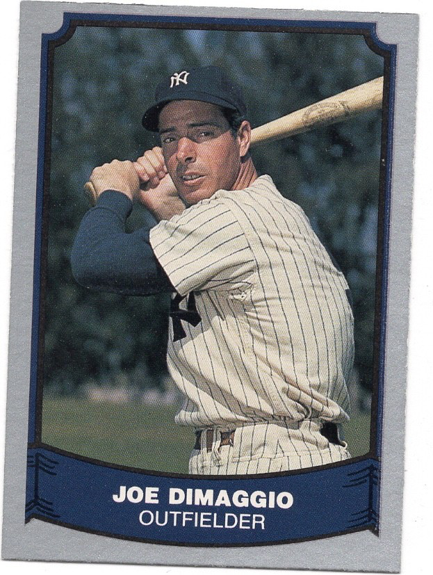Joe DiMaggio #100 Baseball Cards 1988 Pacific Legends trading card — raw and PSA graded price guide