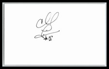 Claude Loiselle 3 X 5 Index Card Autographed !!