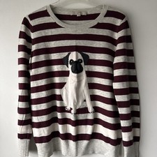 LOFT Sweaters Loft Striped Pug Sweater. Sz Large