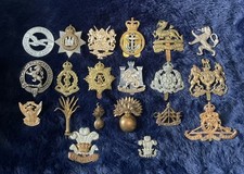 Lot British Army WW1 WW2 Cap Badges Reconnaissance Artillery Guards OTC  Belgian