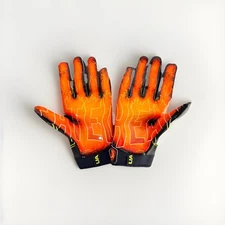 Under Armour F7 Glue Grip Ltd Edition Football Gloves Adult X-Large - Blk/Orange